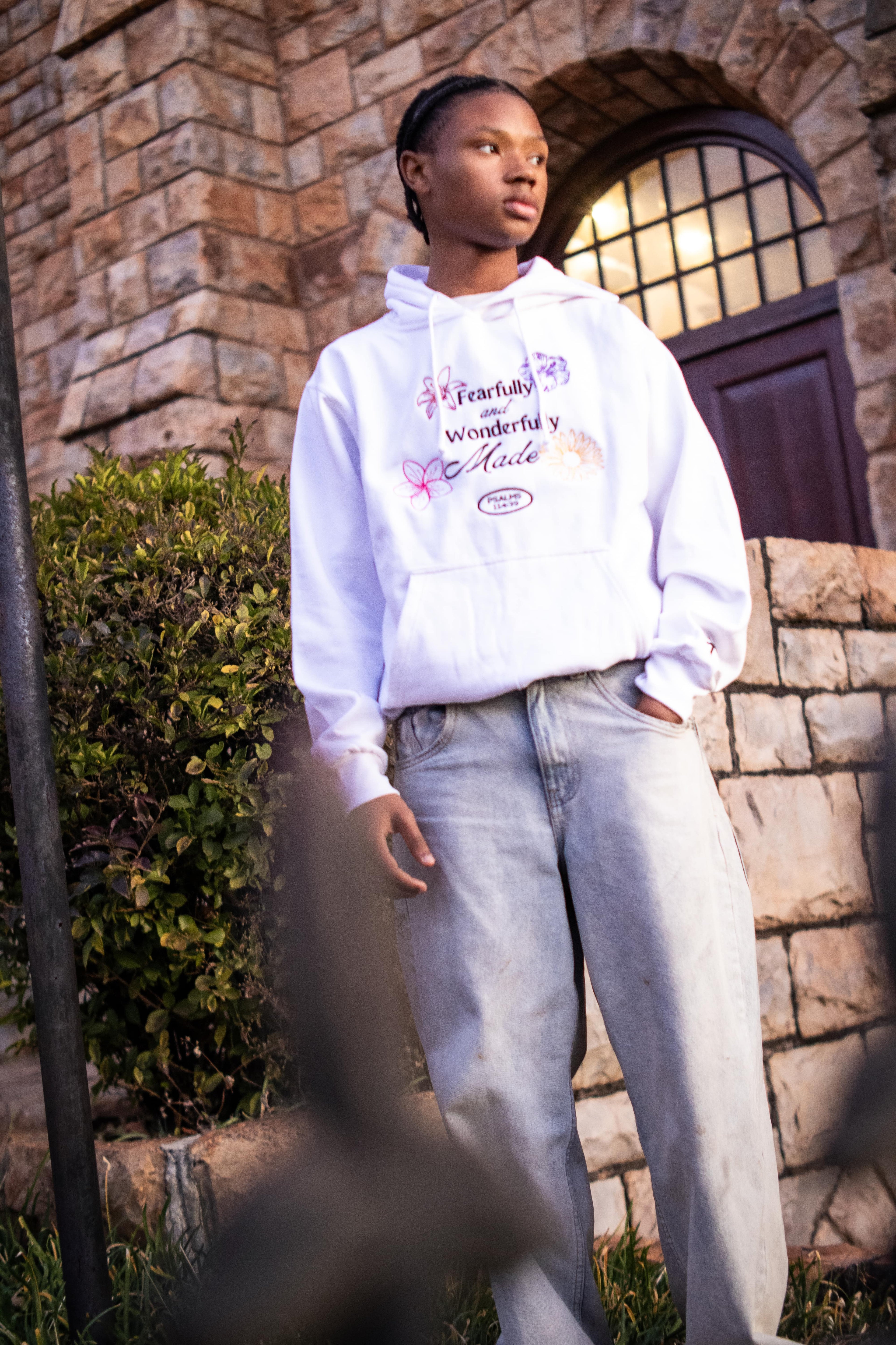 "Wonderfully Made" hoodie - Divine Frost