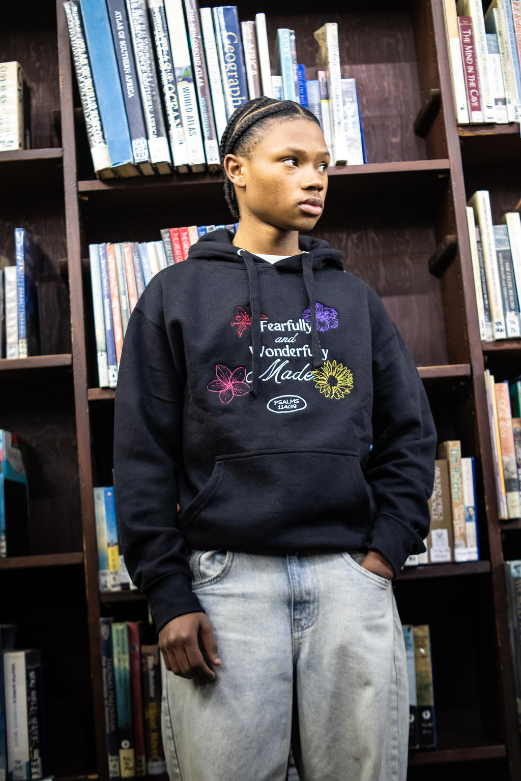 "Wonderfully Made" hoodie - Obsidian Grace